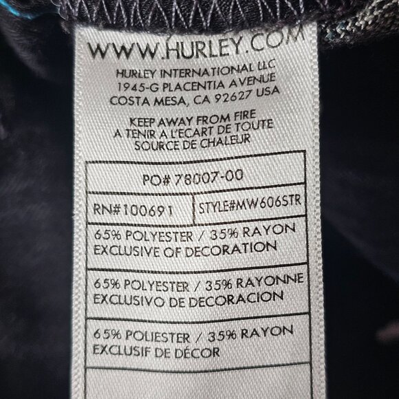 Hurley Chino Shorts Mens 34 34x10 Gray Pinstripe Flat Front Polyester Blend - Picture 5 of 9